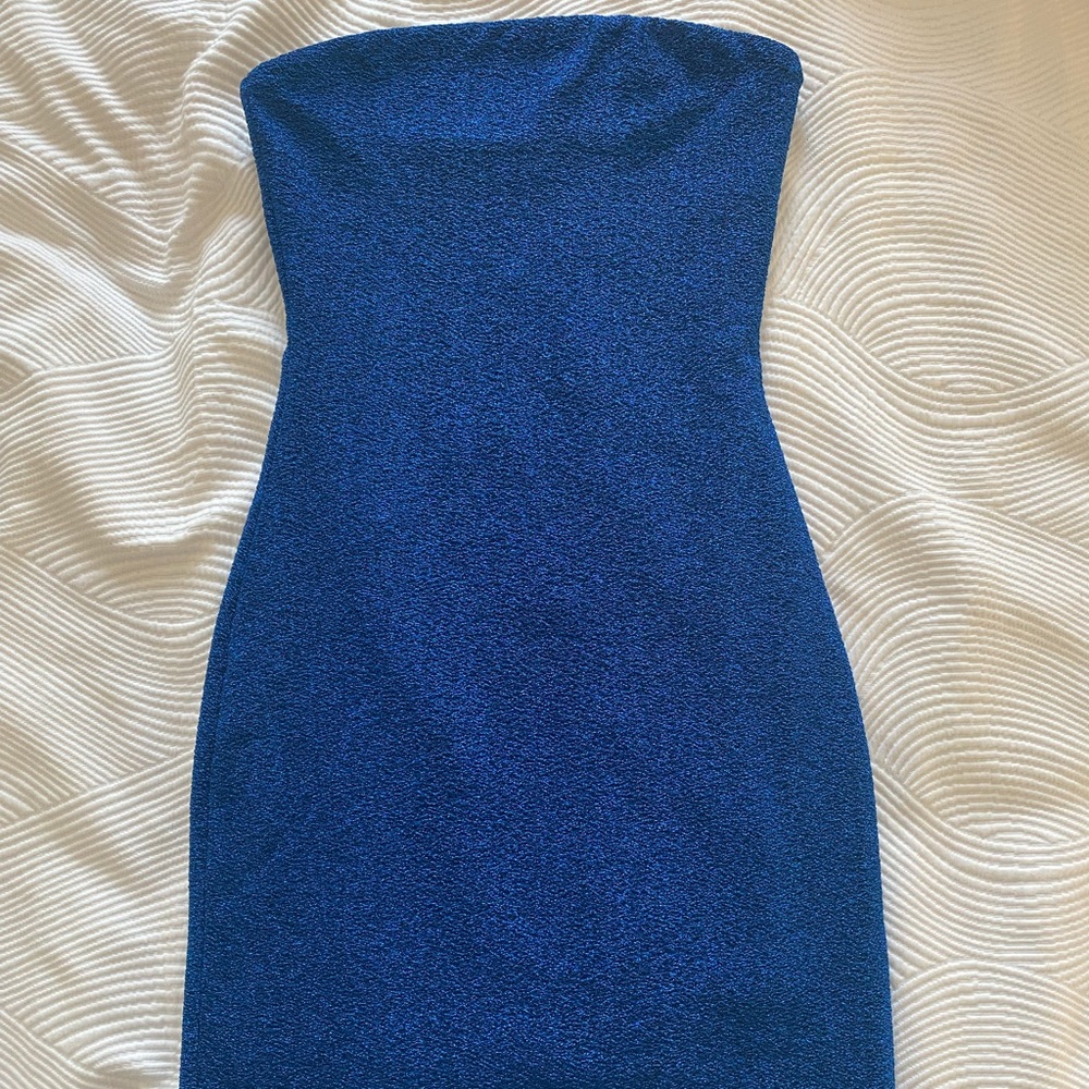 Blue mini dress